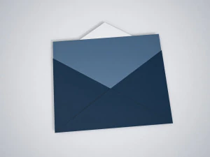 Envelope open motion video 3D Model