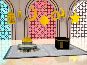 Ramadan Kareem - v&iacute;deo em movimento Modelo 3D