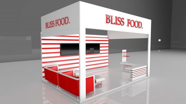 Exhibition Expo Stand 3D Modello 3D .c4d .max .obj .3ds .fbx .stl .blend 
