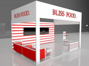 Stand de exposi&ccedil;&atilde;o Modelo 3D Modelo 3D