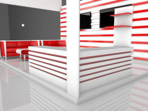 Stand de exposi&ccedil;&atilde;o Modelo 3D Modelo 3D