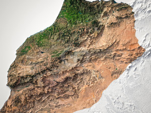 Map Morocco Modelo 3D