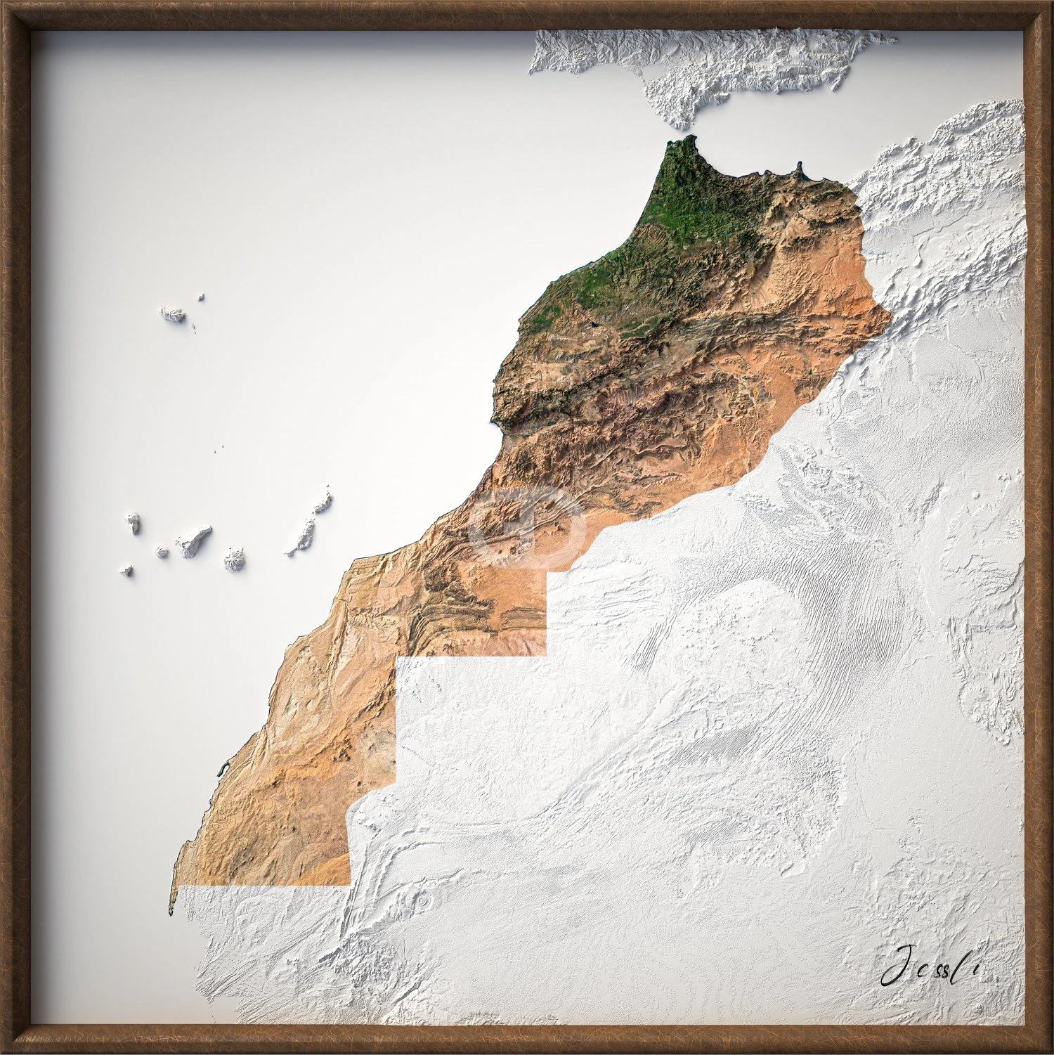 Map Morocco 3D Model .c4d .max .obj .3ds .fbx .stl .blend 