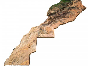 Map Morocco 3D Model
