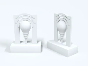 혁신 트로피 3D 모델