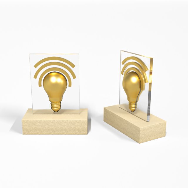 Innovation Trophy 3D Model .c4d .max .obj .3ds .fbx .stl .blend 