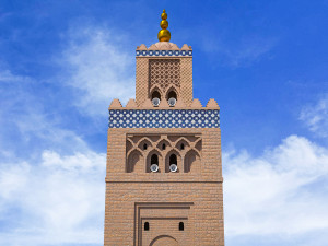 Koutoubia Mosque marrakech morocco 3D Model