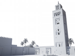 Koutoubia Mosque marrakech morocco 3D Model