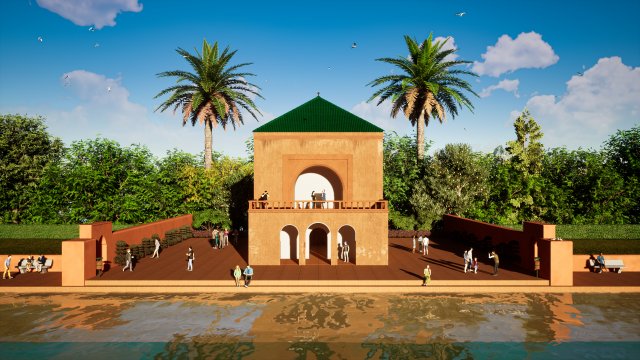 Menara marrakech morocco 3D मॉडल .c4d .max .obj .3ds .fbx .stl .blend 