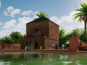 Menara marrakech morocco 3D मॉडल