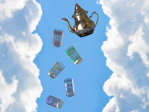 Arabic teapot with table 3D Model