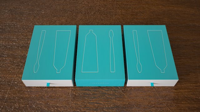 Packaging box Toothbrush Toothpaste Modello 3D .c4d .max .obj .3ds .fbx .stl .blend 