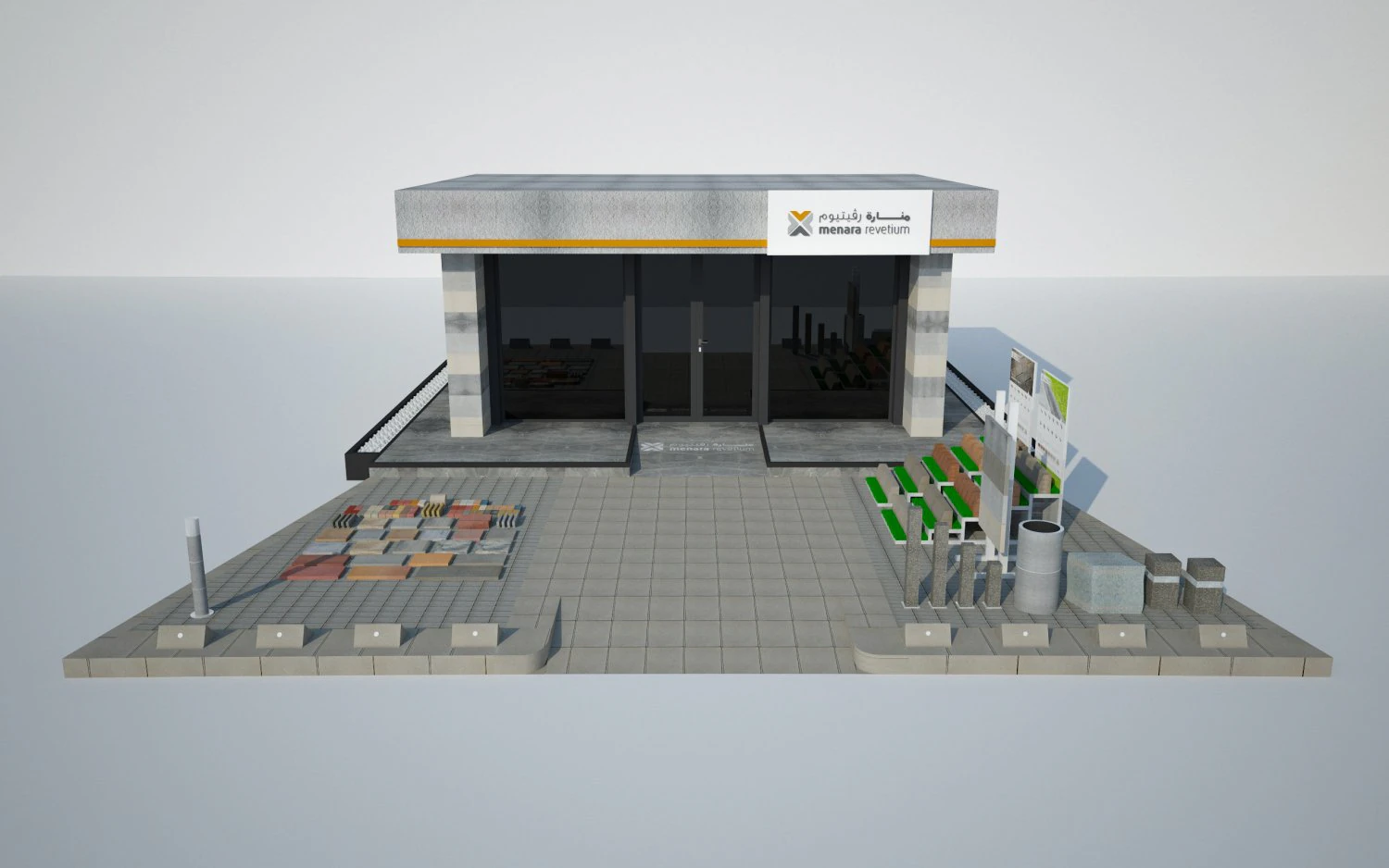 Stand showroom product 3D Model .c4d .max .obj .3ds .fbx .stl .blend