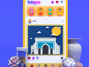 Interfaccia utente del telefono Instagram Modello 3D