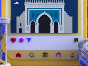 Instagram phone ui interface 3D Model