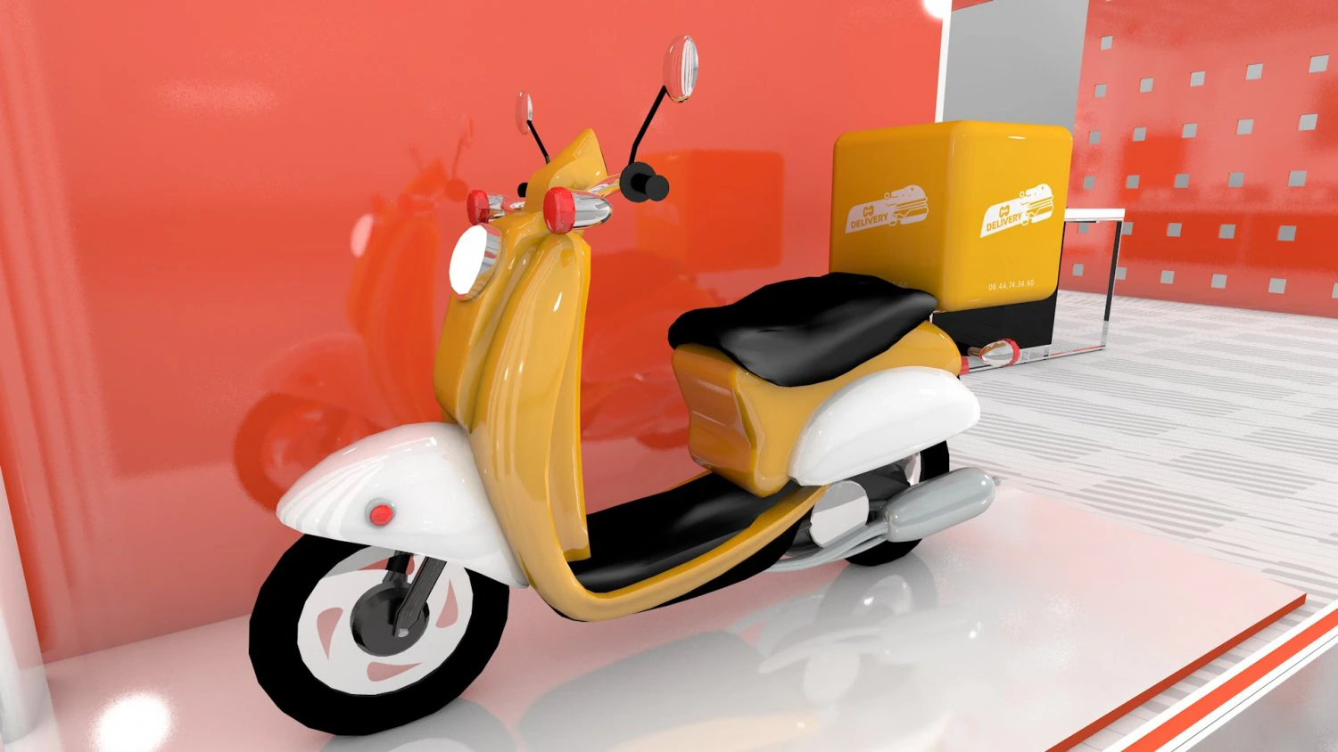 Delivery food box 3D Model .c4d .max .obj .3ds .fbx .stl .blend 