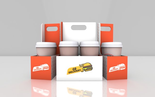 Cup coffe holder 3D 模型 .c4d .max .obj .3ds .fbx .stl .blend 