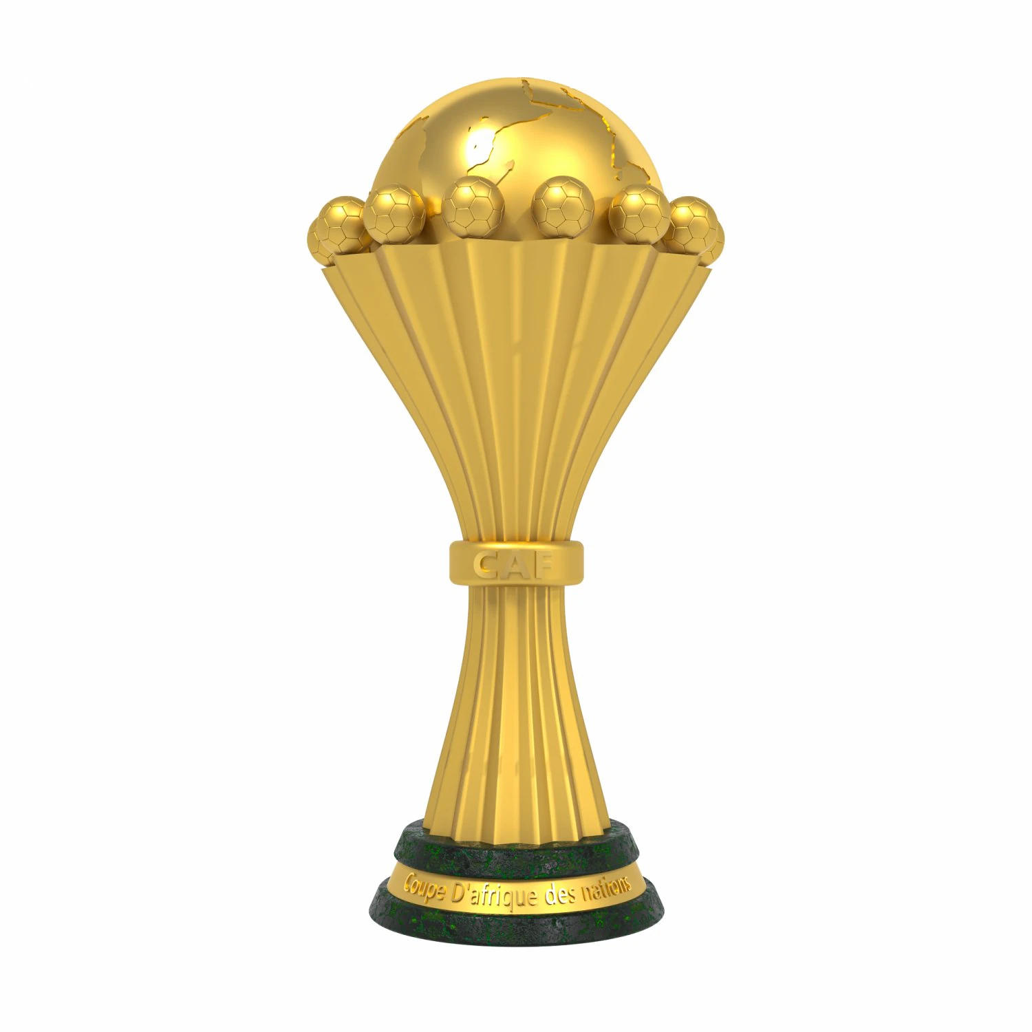 Africa Cup Of Nations Trophy CAF Champions 3D Model .c4d .max .obj .3ds .fbx .stl .blend 