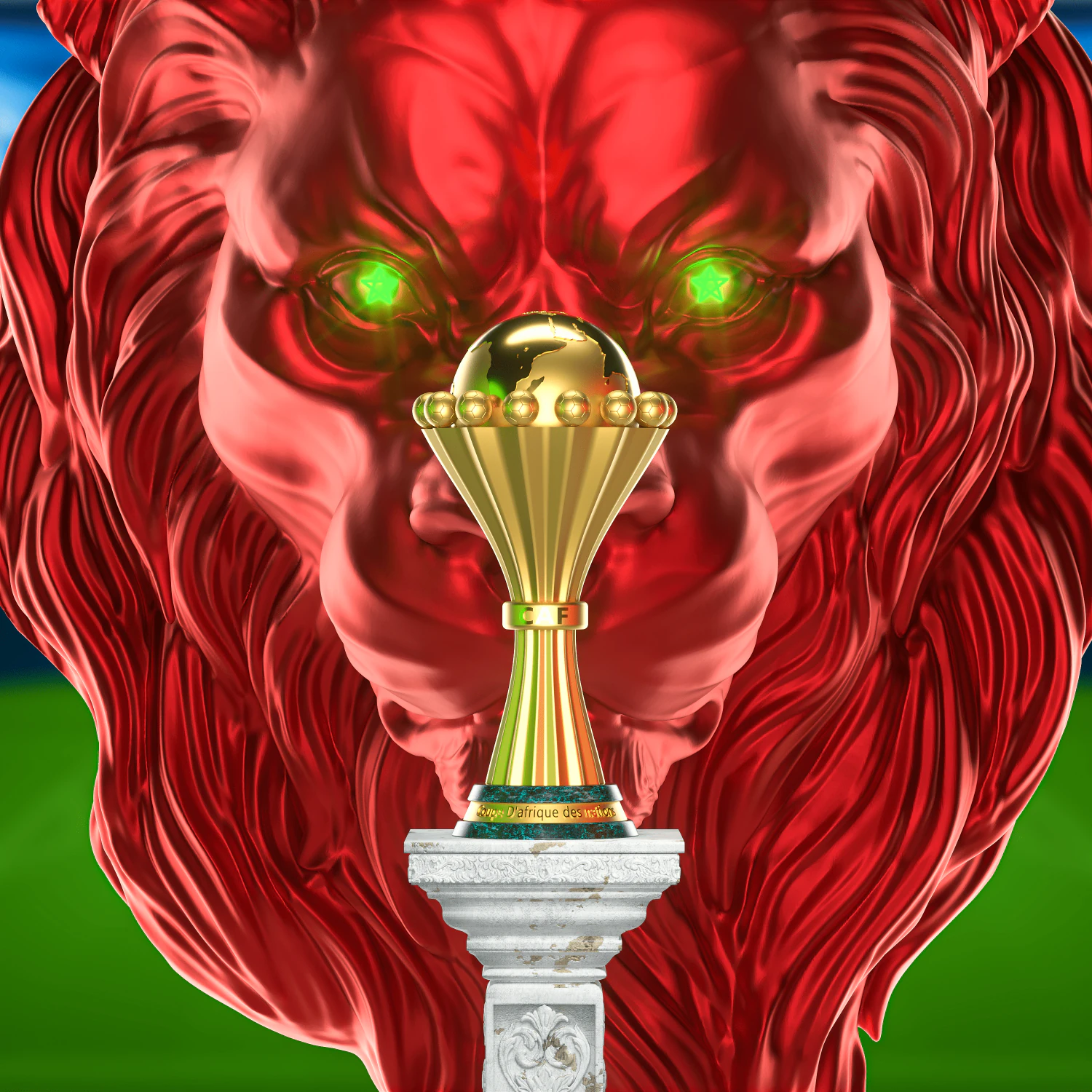 Lion Atlas morocco football national team 3D Model .c4d .max .obj .3ds .fbx .stl .blend 