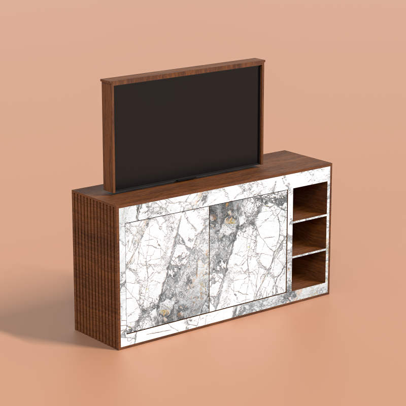 Tv stand wood 3D Model .c4d .max .obj .3ds .fbx .stl .blend 