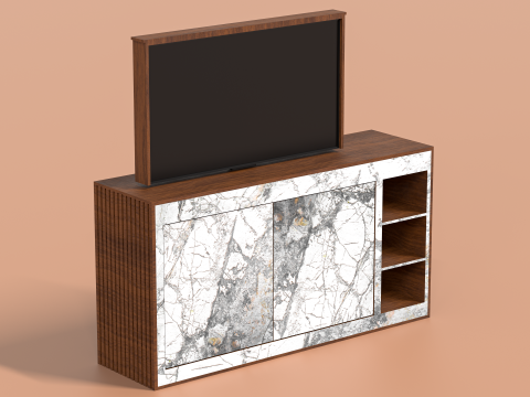 Tv stand wood 3D 모델