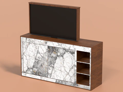 Tv stand wood 3D Model