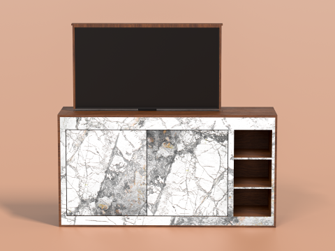 Tv stand wood 3D Model