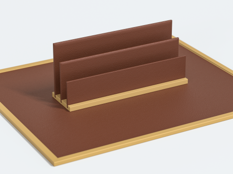 Concrete Desk Organizer Set - Items 3D Модель