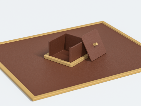 Concrete Desk Organizer Set - Items 3D Модель