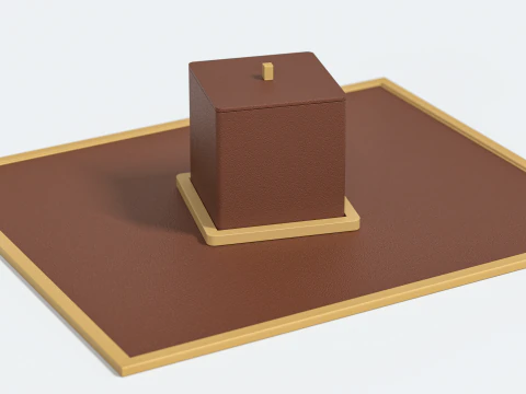 Concrete Desk Organizer Set - Items 3D Model