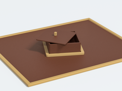 Concrete Desk Organizer Set - Items 3D Модель