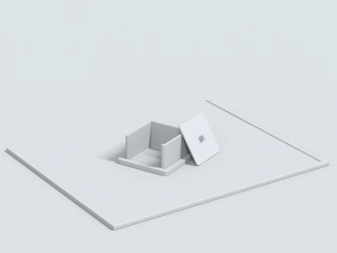Concrete Desk Organizer Set - Items 3D Model