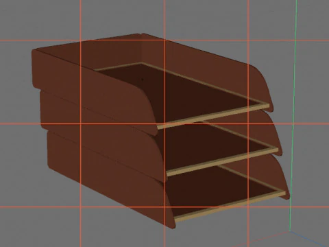 Concrete Desk Organizer Set - Items 3D Model