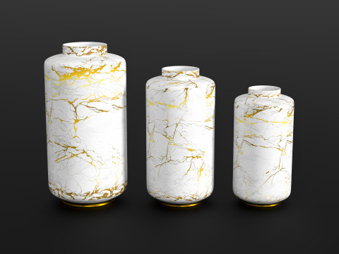 Vases flowers collection 3D Model