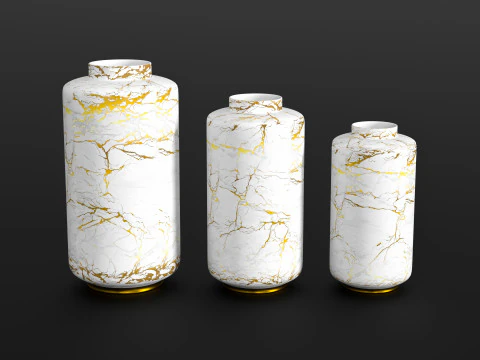 Coleção de flores de vasos Modelo 3D