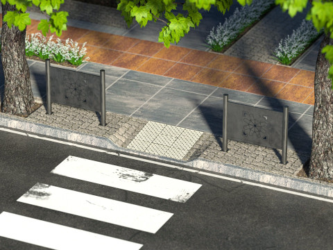 City Street realistic visualization 3Dモデル