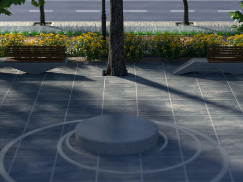City Street realistic visualization 3D Model
