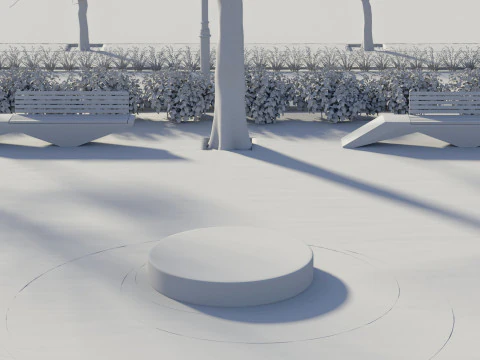 City Street realistic visualization 3D Model