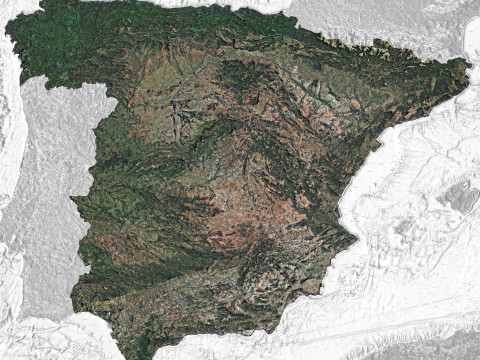 Spain Map 3D Concept 3D Модель