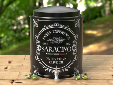 Saracino brand olive oil packaging 3D Модель
