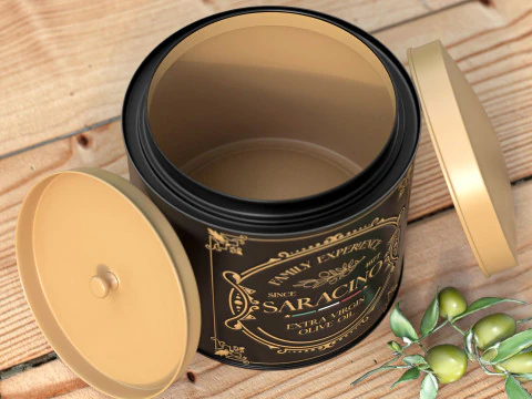 Saracino brand olive oil packaging 3D Model