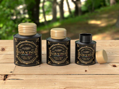 Saracino brand olive oil packaging 3D Model