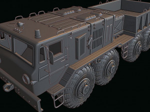 maz 537 truck 3D Baskı Modeli