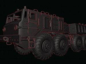maz 537 truck 3D Baskı Modeli