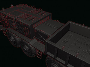 maz 537 truck 3D Baskı Modeli