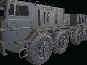 maz 537 truck 3D Baskı Modeli