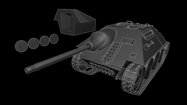 hetzer tanks Modelo de impresión 3D .c4d .max .obj .3ds .fbx .stl .blend 