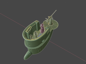 u boot 3D-Druckmodell