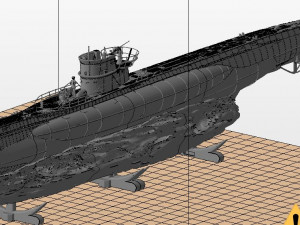 u boot 3D-Druckmodell