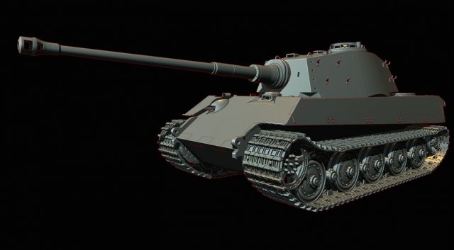 king tiger 2 tanks 3D प्रिंट मॉडल .c4d .max .obj .3ds .fbx .stl .blend 
